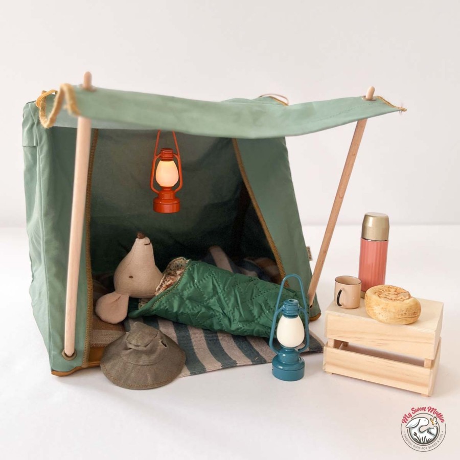 Doll Play Maileg Doll Houses & Accessories | Maileg Mouse Happy Camper Tent, New