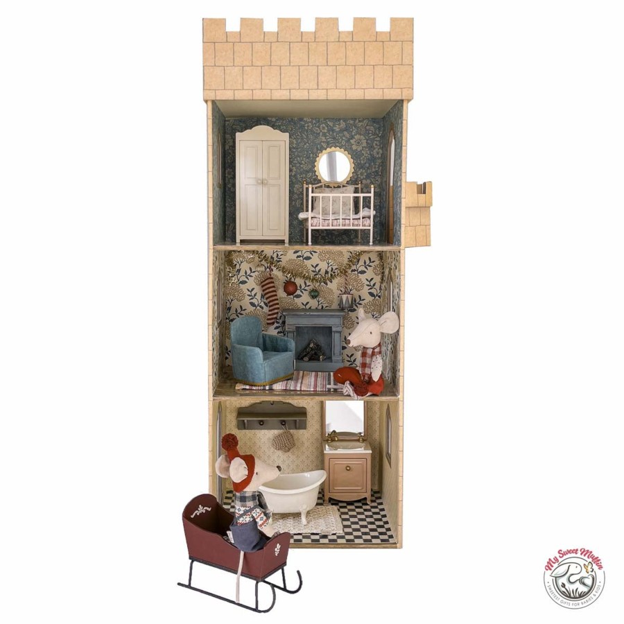 Doll Play Maileg Doll Houses & Accessories | Maileg Castle With Mirror