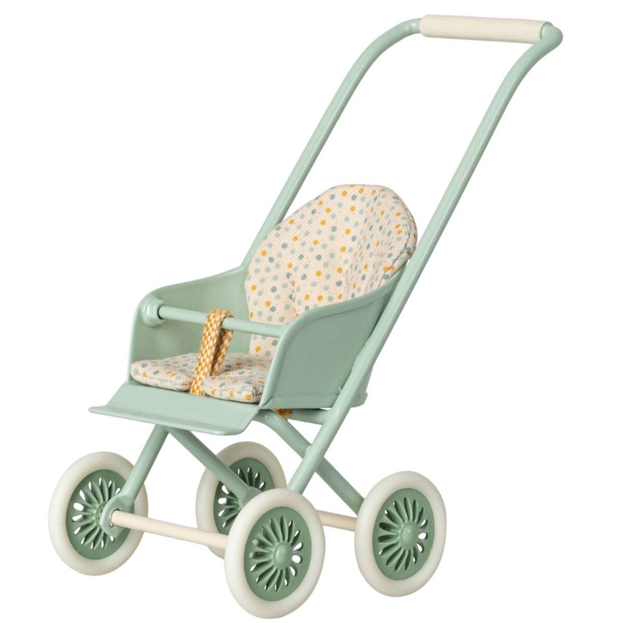 Doll Play Maileg Doll Houses & Accessories | Maileg Stroller, Mint