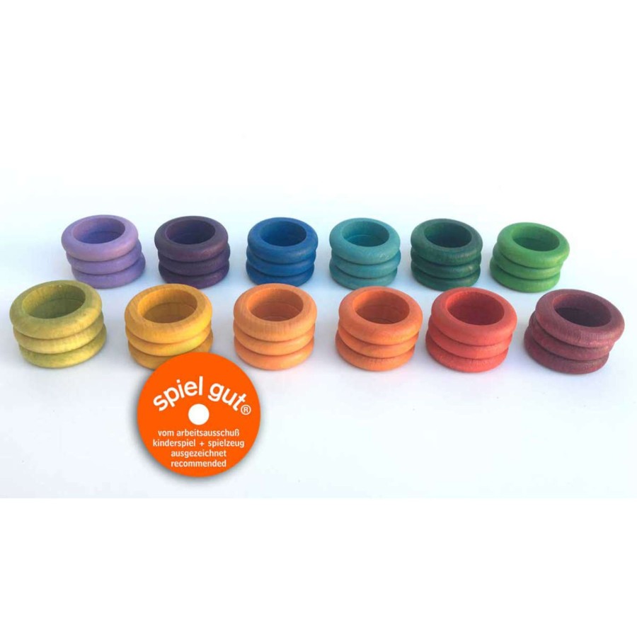 Creative Play Grapat Open-Ended Play | Grapat 36 Rings In 12 Colors