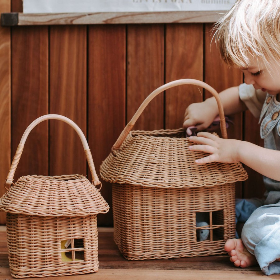 Room Decor Olli Ella Storages | Olli Ella Rattan Hutch Big Basket