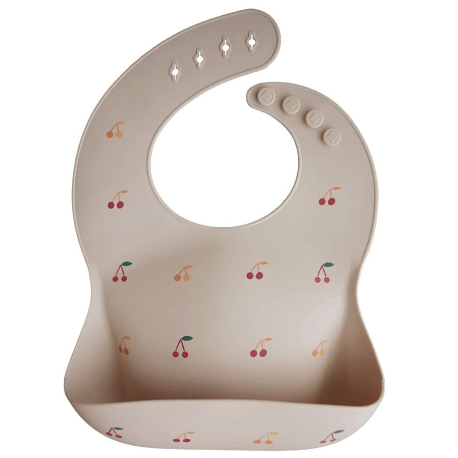 And More Mushie Baby Clothes & Accessories | Mushie Silicon Baby Bib, Cherries