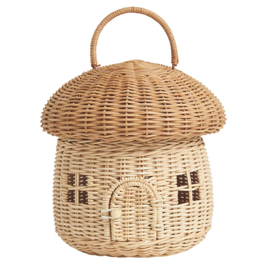 Room Decor Olli Ella Room Accessories | Olli Ella Mushroom Basket Bag