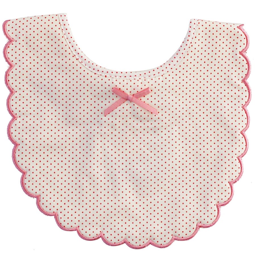 And More Alimrose Baby Clothes & Accessories | Alimrose Scallop Edge Bib, Cream