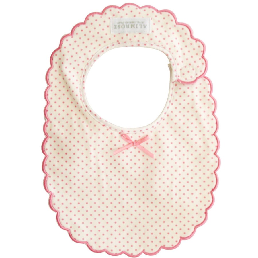 And More Alimrose Baby Clothes & Accessories | Alimrose Scallop Edge Bib, Cream