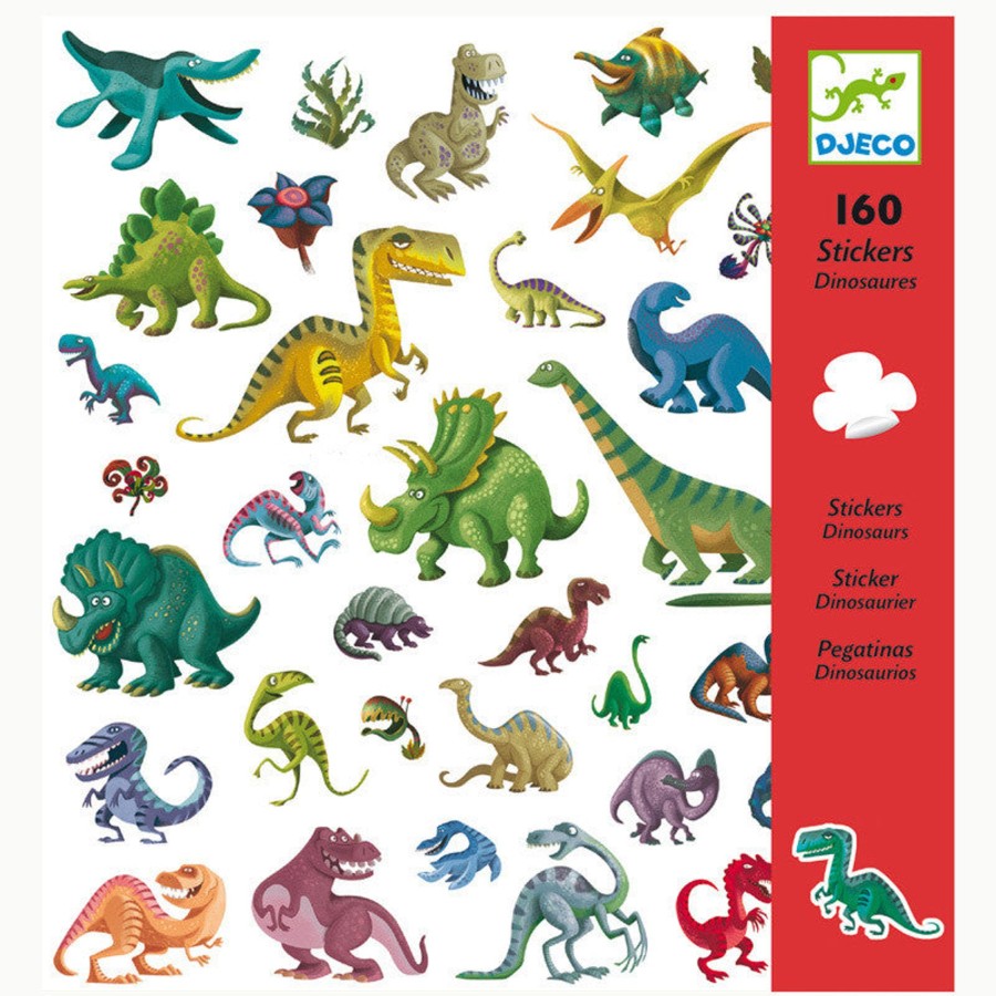 Creative Play Djeco Arts & Crafts | Djeco 160 Stickers, Dinosaurs