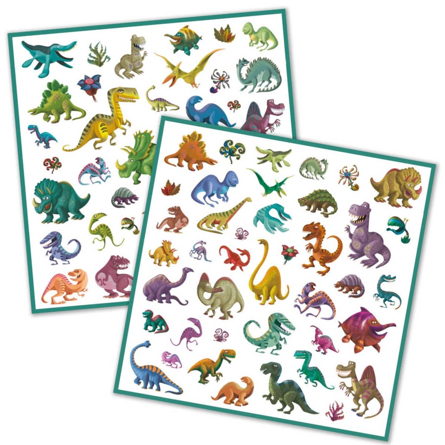 Creative Play Djeco Arts & Crafts | Djeco 160 Stickers, Dinosaurs