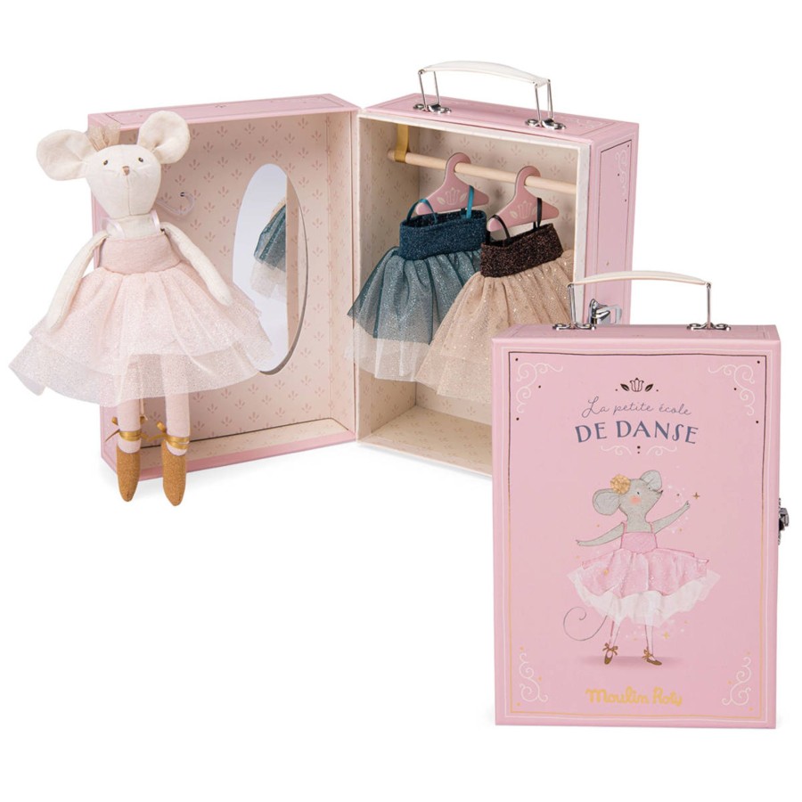 Doll Play Moulin Roty Plush Animals & Dolls | Moulin Roty La Petite Ecole De Danse Tutu Suitcase