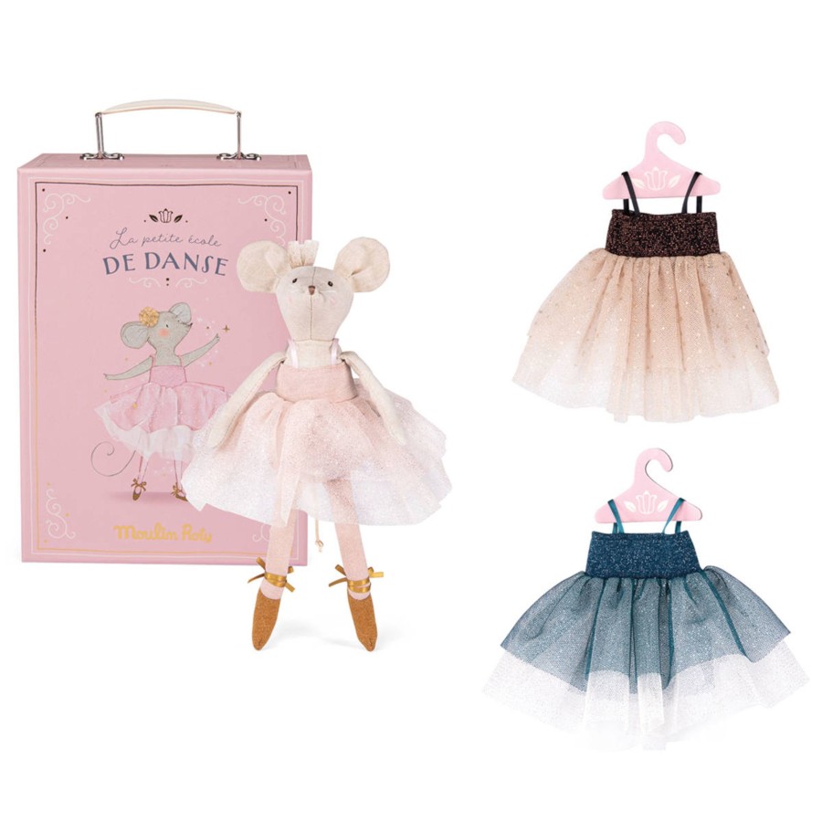 Doll Play Moulin Roty Plush Animals & Dolls | Moulin Roty La Petite Ecole De Danse Tutu Suitcase