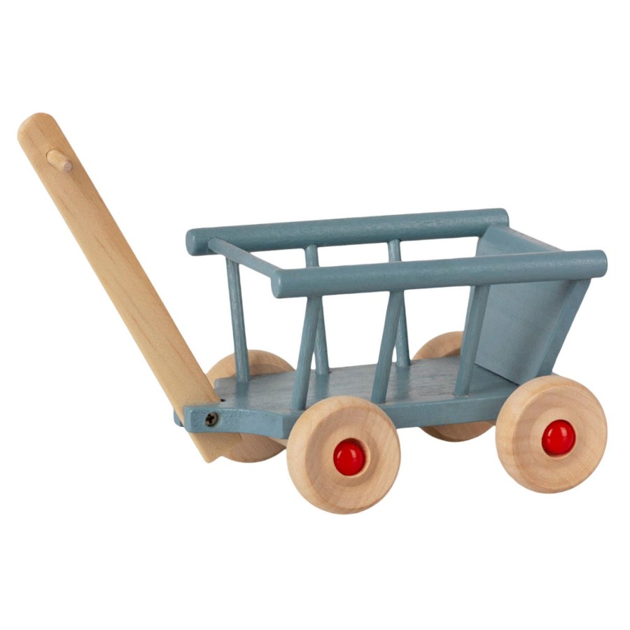 Doll Play Maileg Doll Houses & Accessories | Maileg Doll House Miniature Mini Wagon, Blue