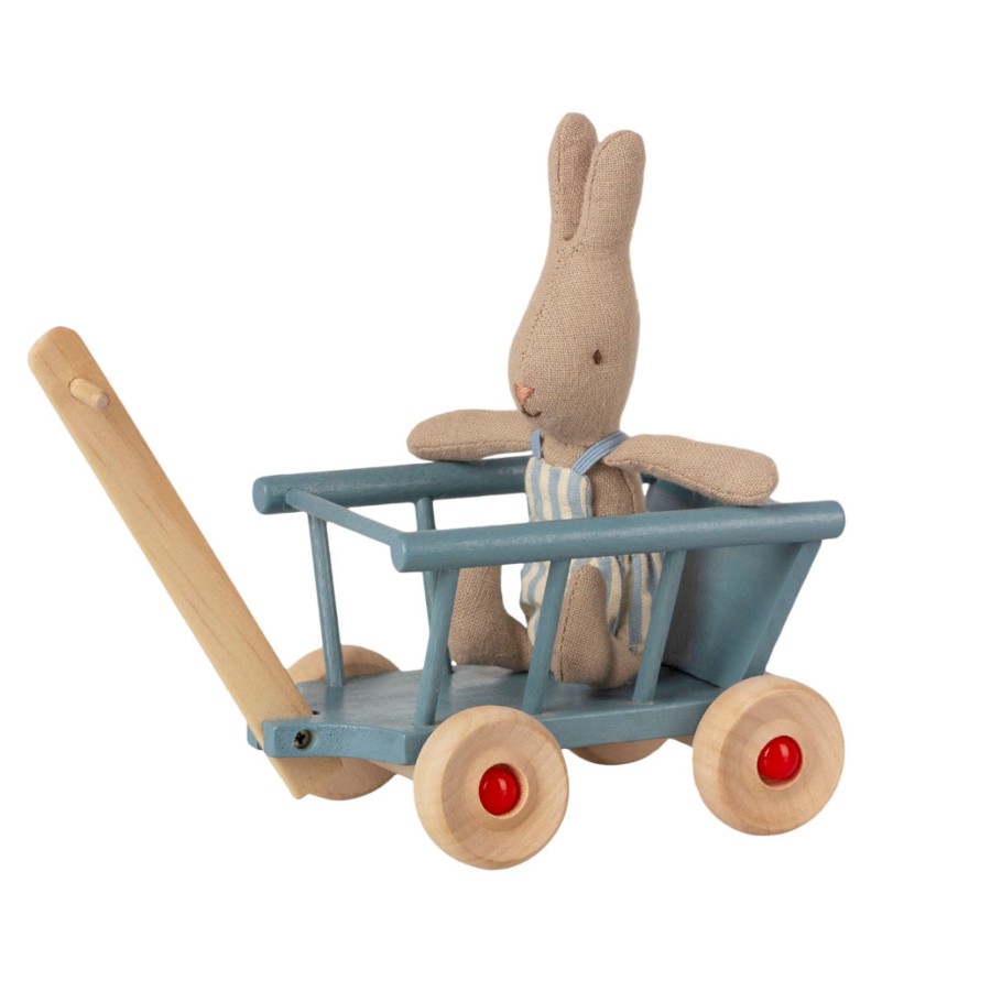 Doll Play Maileg Doll Houses & Accessories | Maileg Doll House Miniature Mini Wagon, Blue