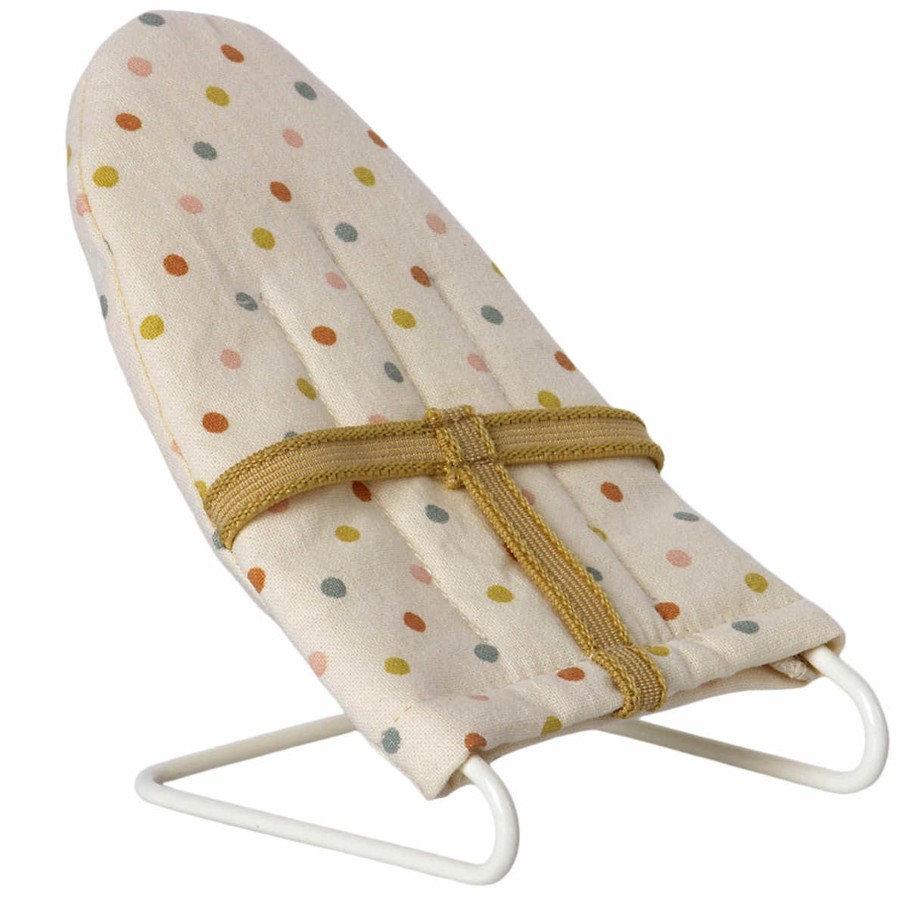 Doll Play Maileg Doll Houses & Accessories | Maileg Micro Bouncy Chair, Multi Dots