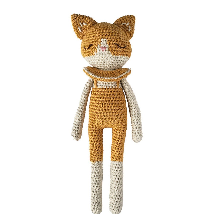 Doll Play Patti Olso Plush Animals & Dolls | Patti Oslo Organic Crochet Doll, Cat, Ochre