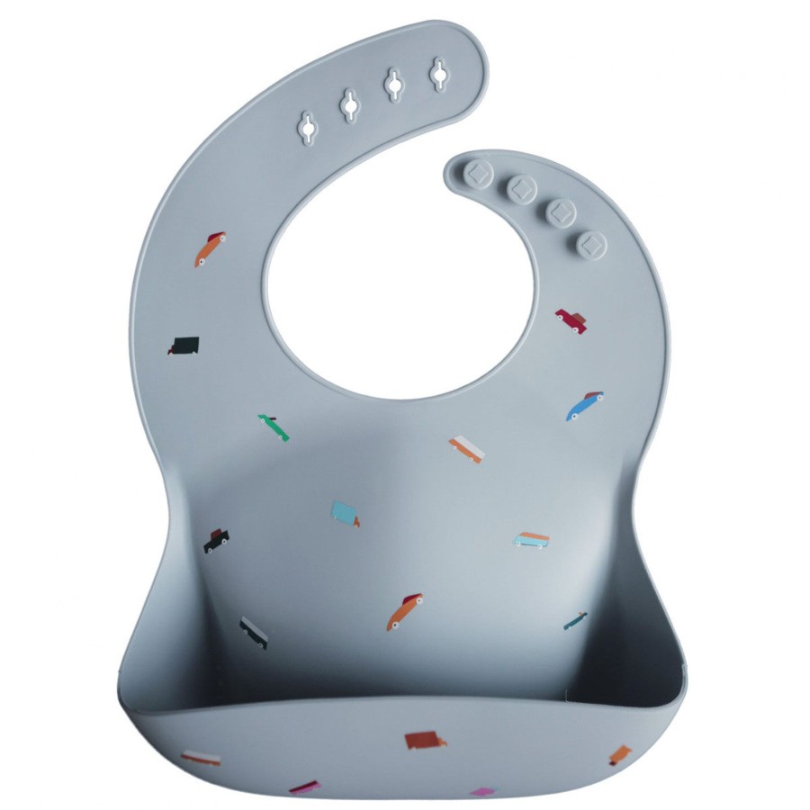 Baby Mushie | Mushie Silicon Baby Bib, Retro Cars