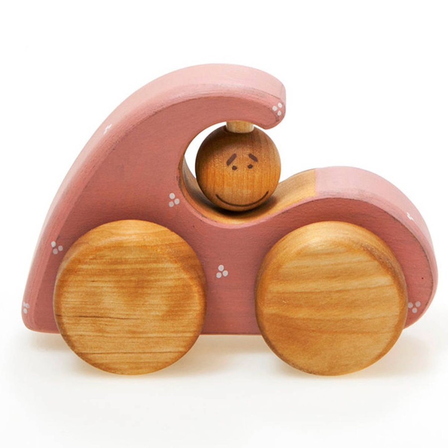 Pretend Play Friendly Toys Push, Pull & Ride Toys | Wooden Beetle Toy Car