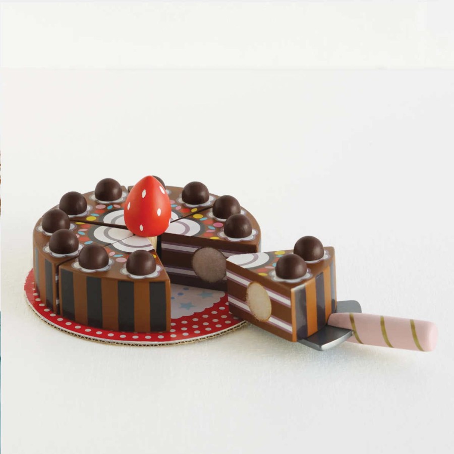 Pretend Play Le Toy Van Pretend Food, Kitchen & Store | Le Toy Van Chocolate Gateau Cake