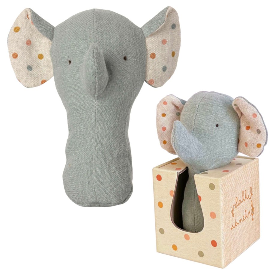 Baby Maileg | Maileg Lullaby Friends, Elephant Rattle