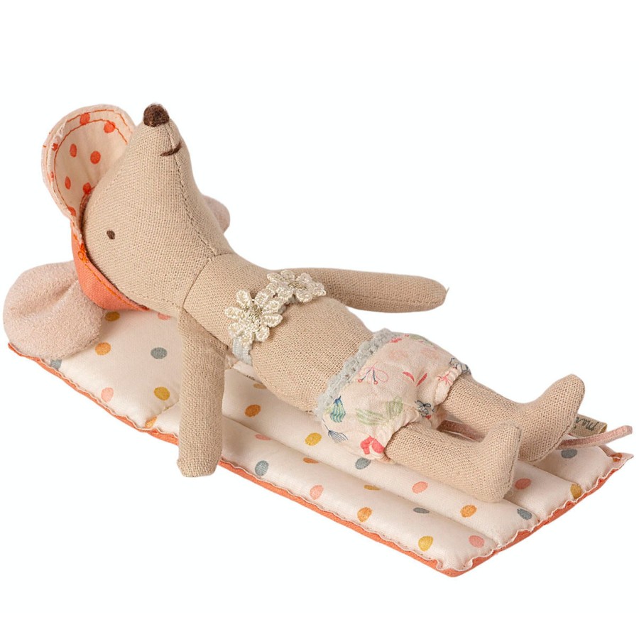 Doll Play Maileg Doll Houses & Accessories | Maileg Mouse Size Air Mattress, Multi Dots