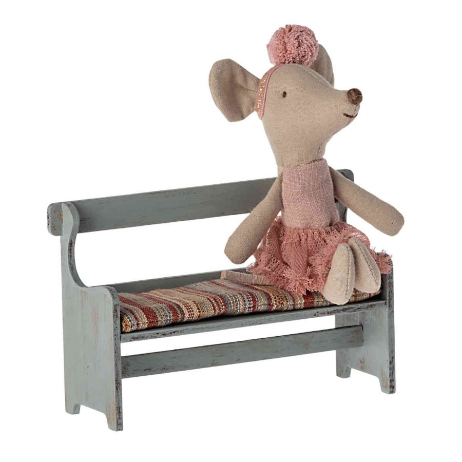 Doll Play Maileg Doll Houses & Accessories | Maileg Wooden Bench, Mouse Size