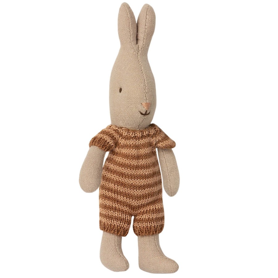 Doll Play Maileg Maileg Dolls | Maileg Micro Rabbit In Sweater Romper