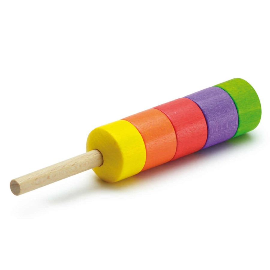 Pretend Play Erzi Pretend Food, Kitchen & Store | Erzi Wooden Play Food Rainbow Ice Lolly, Made In Germany