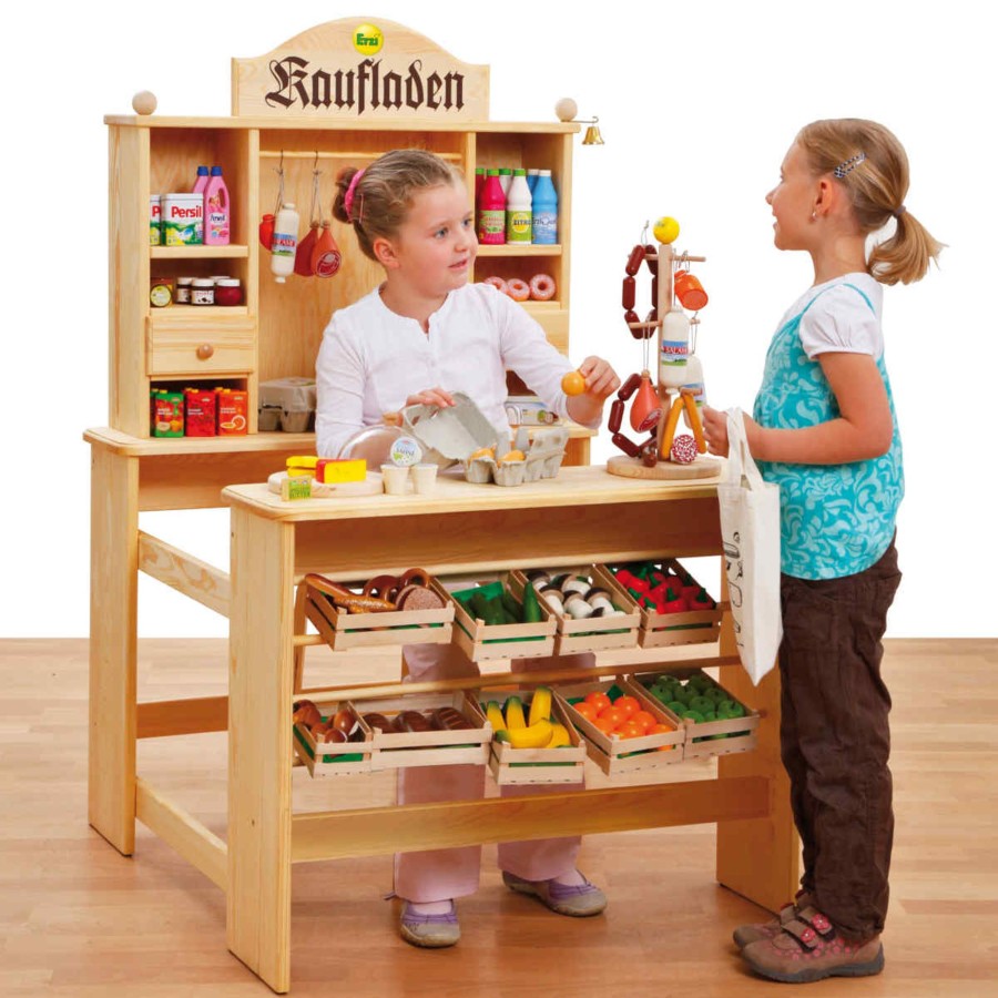 Pretend Play Erzi Pretend Food, Kitchen & Store | Erzi Wooden Play Food Wooden Eggs, Made In Germany