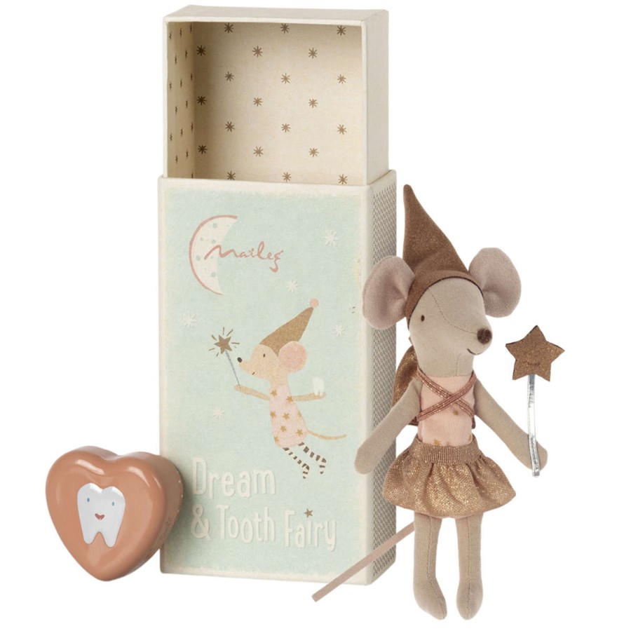 Doll Play Maileg Maileg Dolls | Maileg Tooth Fairy Big Sister Mouse In Box