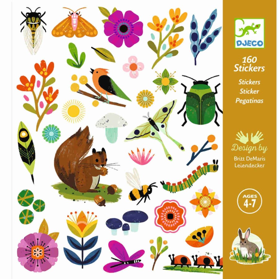 Creative Play Djeco Arts & Crafts | Djeco 160 Stickers, Garden