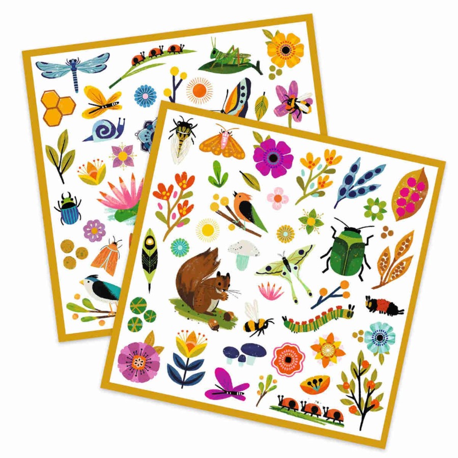 Creative Play Djeco Arts & Crafts | Djeco 160 Stickers, Garden