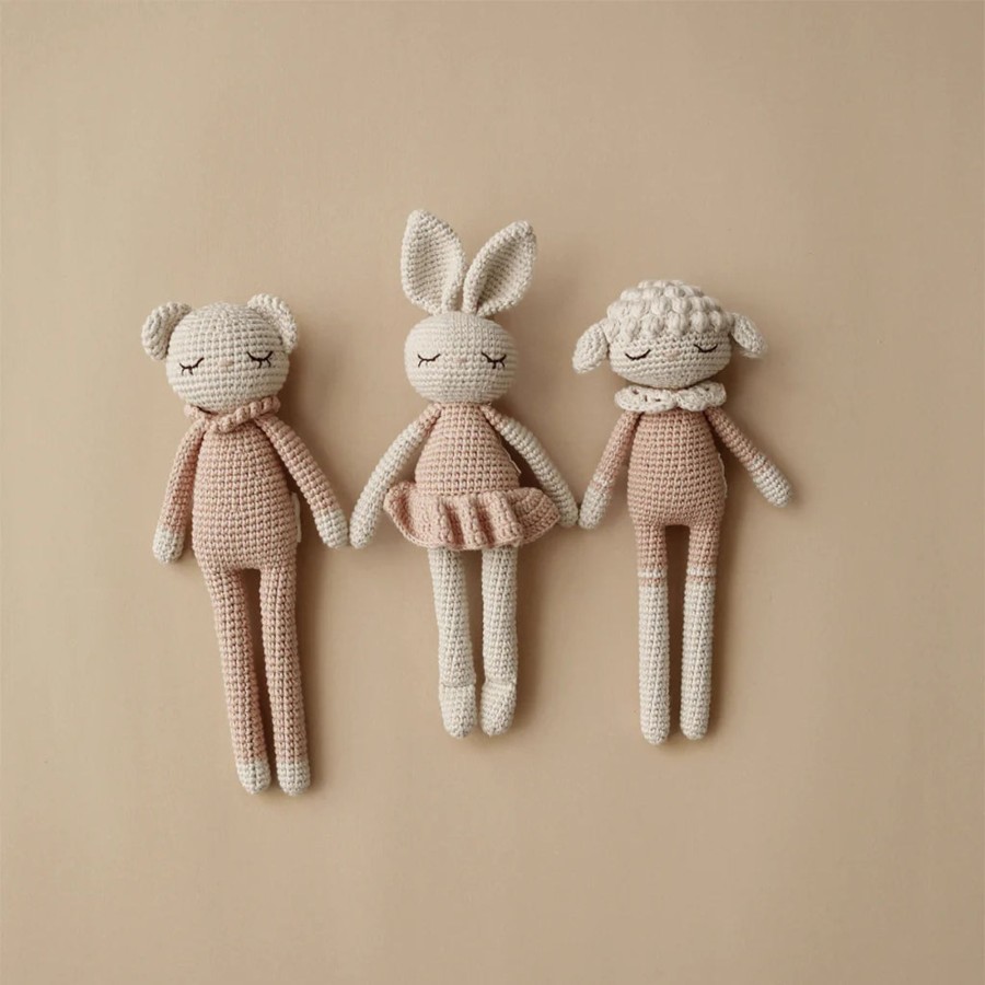 Doll Play Patti Olso Plush Animals & Dolls | Patti Oslo Organic Crochet Doll, Tiffani Teddy, Rose