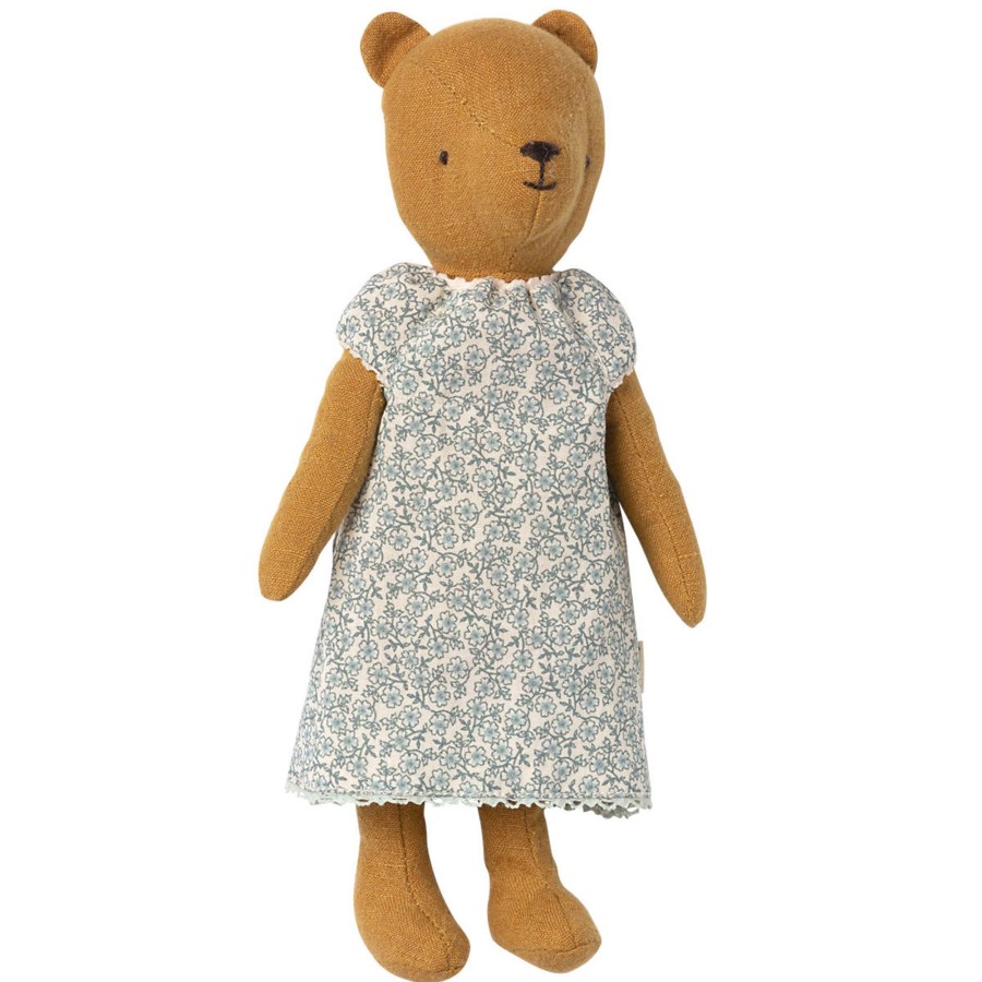 Doll Play Maileg Maileg Dolls | Maileg Pyjamas For Teddy Mum, Blue Flower