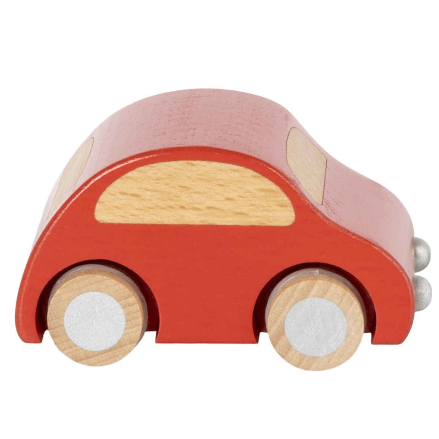 Pretend Play Maileg Cars & Trains | Maileg Wooden Full Back Toy Car, Red