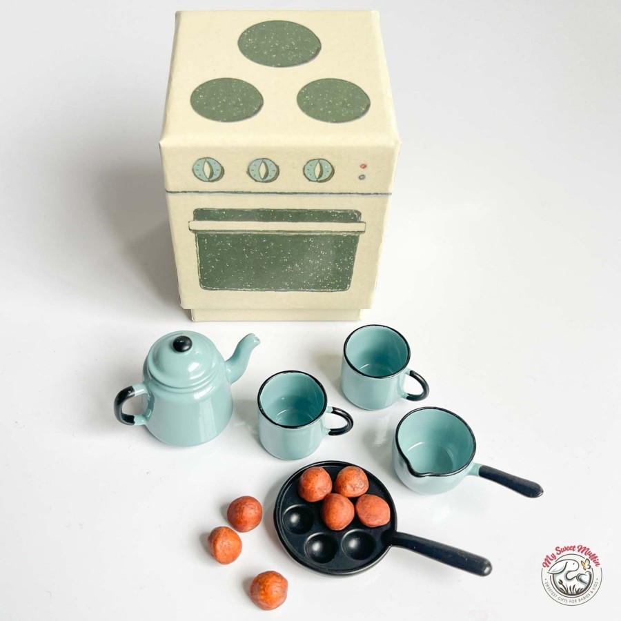 Doll Play Maileg Doll Houses & Accessories | Maileg Madam Blue'S Favorite Kitchen Set