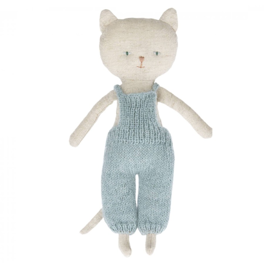 Doll Play Maileg Maileg Dolls | Maileg Chatons Kitten In Knitted Overall, Nature