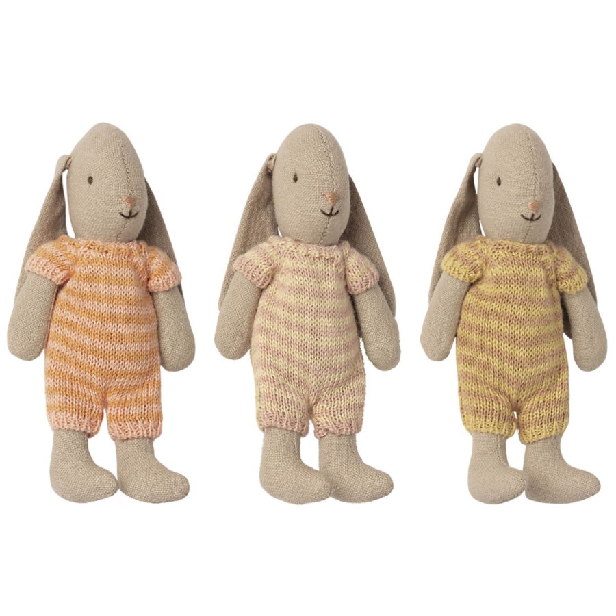 Doll Play Maileg Maileg Dolls | Maileg Micro Bunny In Sweater Romper