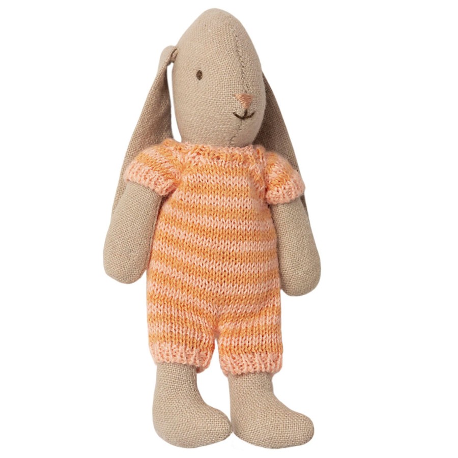 Doll Play Maileg Maileg Dolls | Maileg Micro Bunny In Sweater Romper