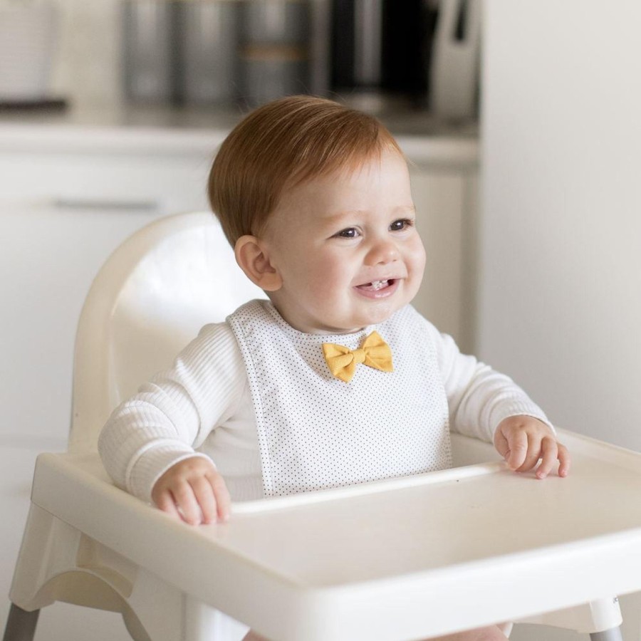 And More Alimrose Baby Clothes & Accessories | Alimrose Bow Tie Bib, Yellow