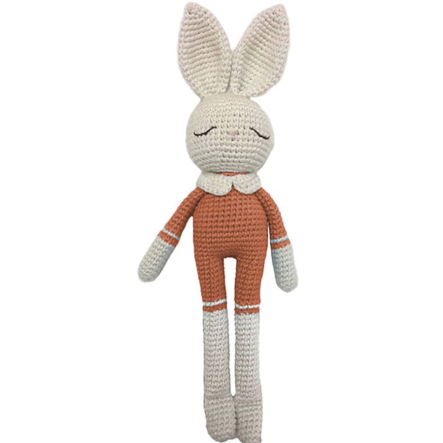 Baby Patti Olso | Patti Oslo Organic Crochet Doll, Bunny, Terracotta