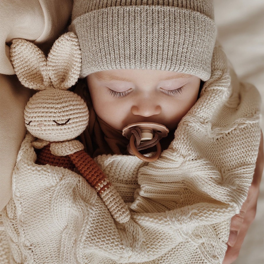 Baby Patti Olso | Patti Oslo Organic Crochet Doll, Bunny, Terracotta