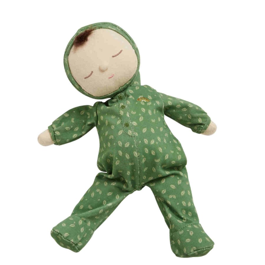 Doll Play Olli Ella Baby Dolls & Accessories | Olli Ella Holiday Dozy Dinkum Baby Doll, Green Pudding