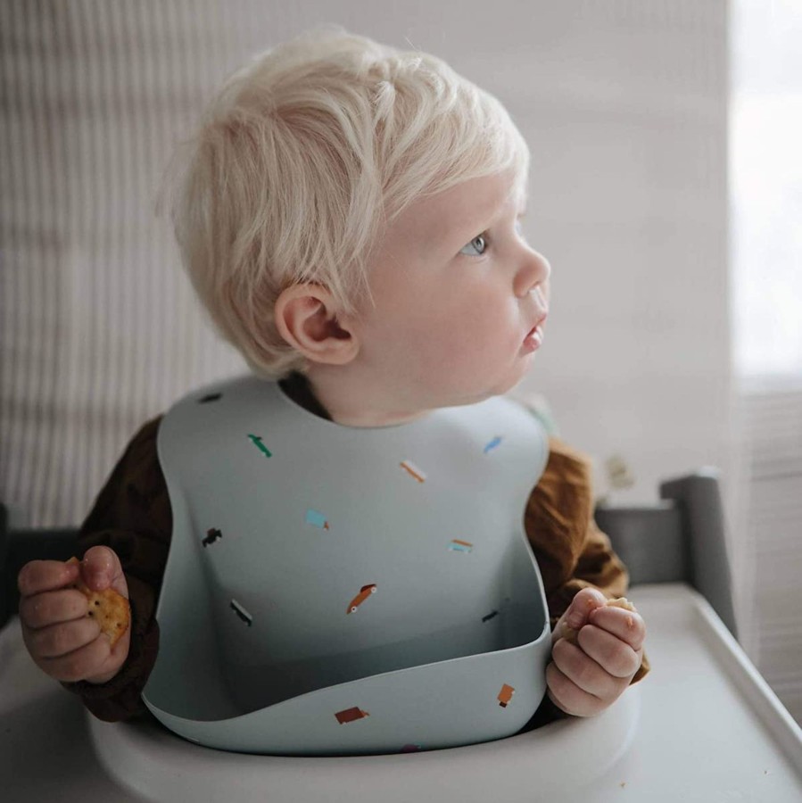 And More Mushie Meal Time | Mushie Silicon Baby Bib, Cherries