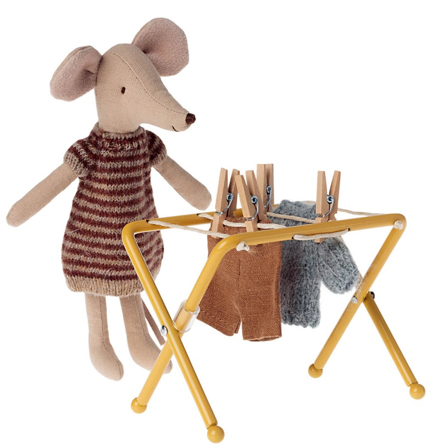 Doll Play Maileg Doll Houses & Accessories | Maileg Doll House Drying Rack, Mouse Size