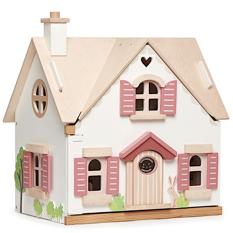 Doll Play Tender Leaf Toys Doll Houses & Accessories | Tender Leaf Toys Cottontail Cottage With Furniture