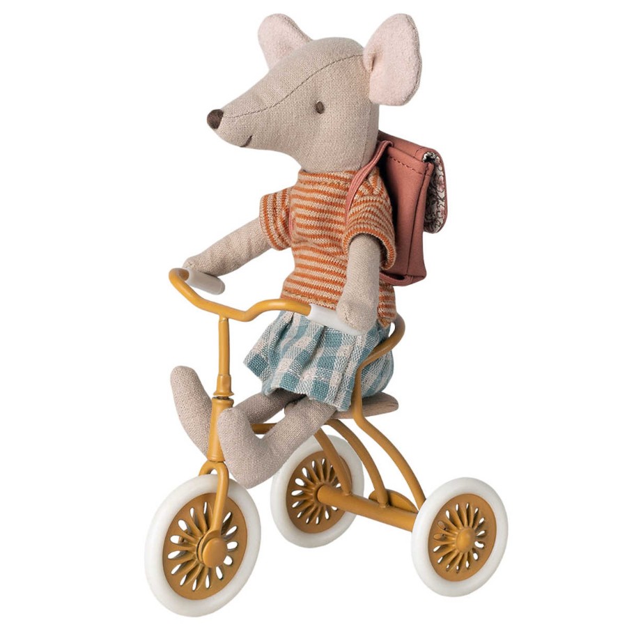 Doll Play Maileg Doll Houses & Accessories | Maileg Abri A Tricycle For Mouse, Ocher