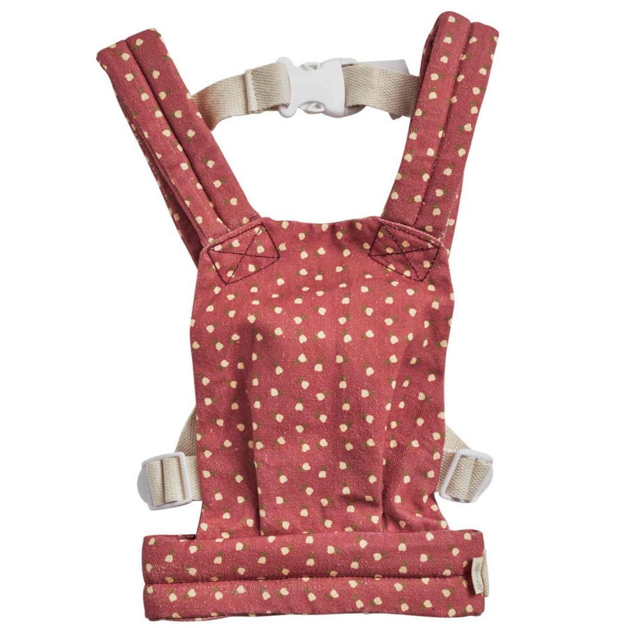 Doll Play Olli Ella Baby Dolls & Accessories | Olli Ella Dinkum Doll Carrier, Sweetheart Red