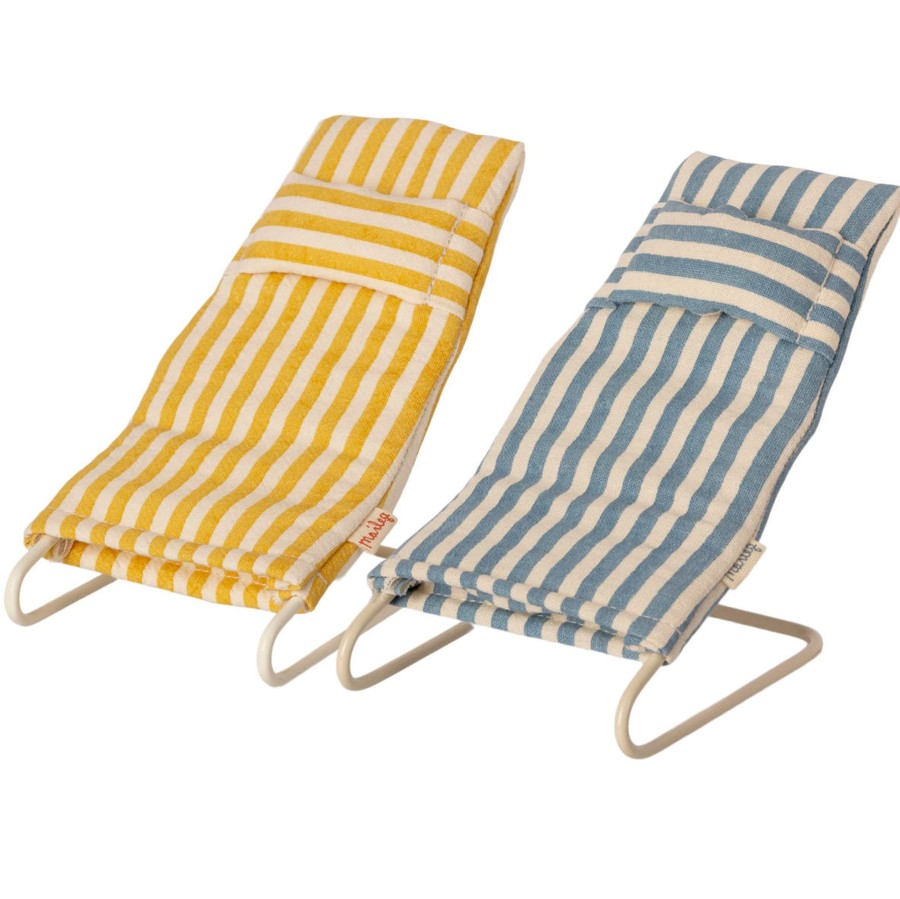 Doll Play Maileg Doll Houses & Accessories | Maileg Mouse Size Beach Chair Set