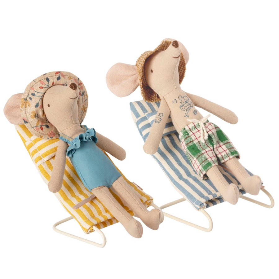 Doll Play Maileg Doll Houses & Accessories | Maileg Mouse Size Beach Chair Set